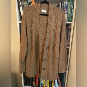 Old Navy brown cardigan with buttons and pockets, size large